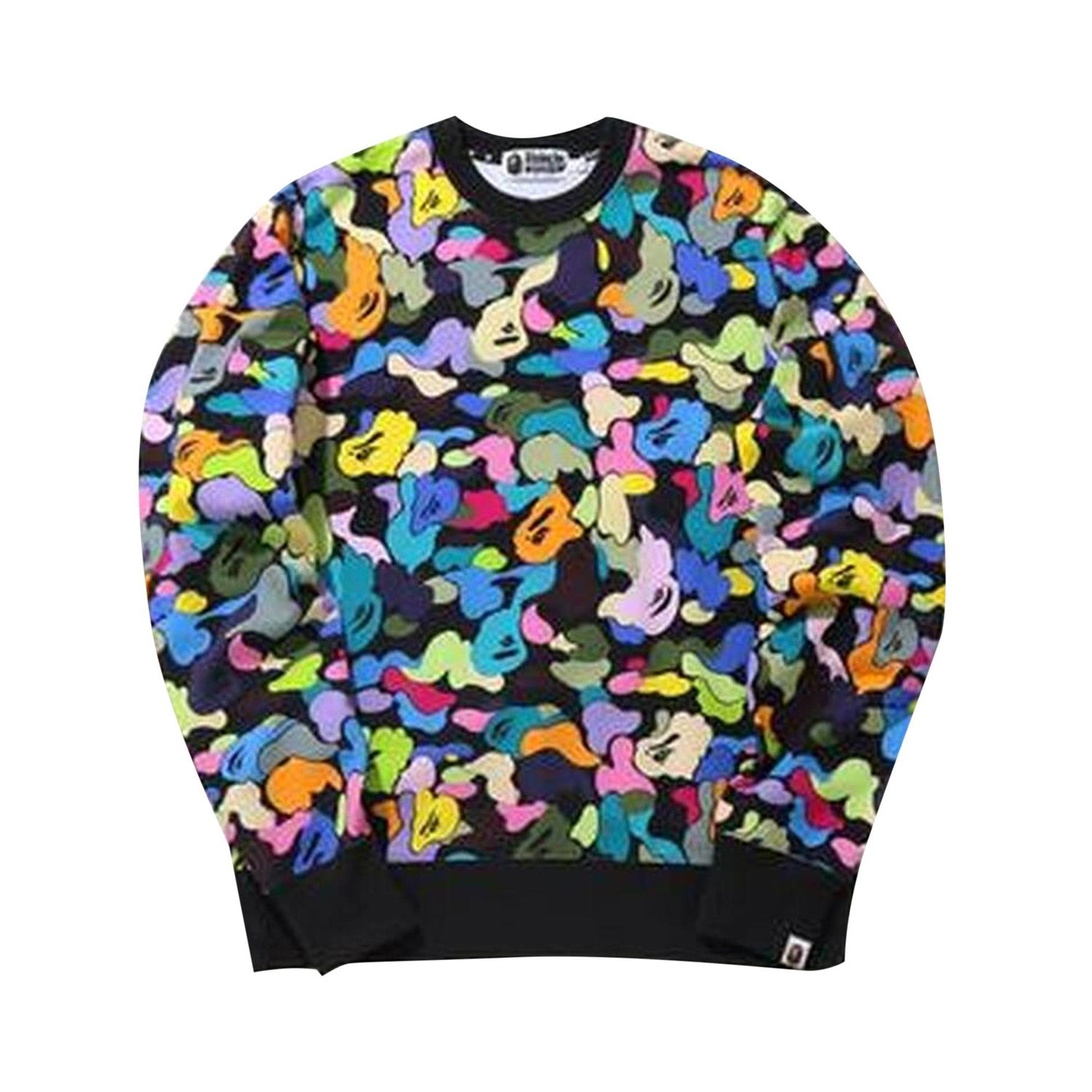 Sveter BAPE Multi Camo Crewneck Čierna | 1G80 113 017 BLACK, 1