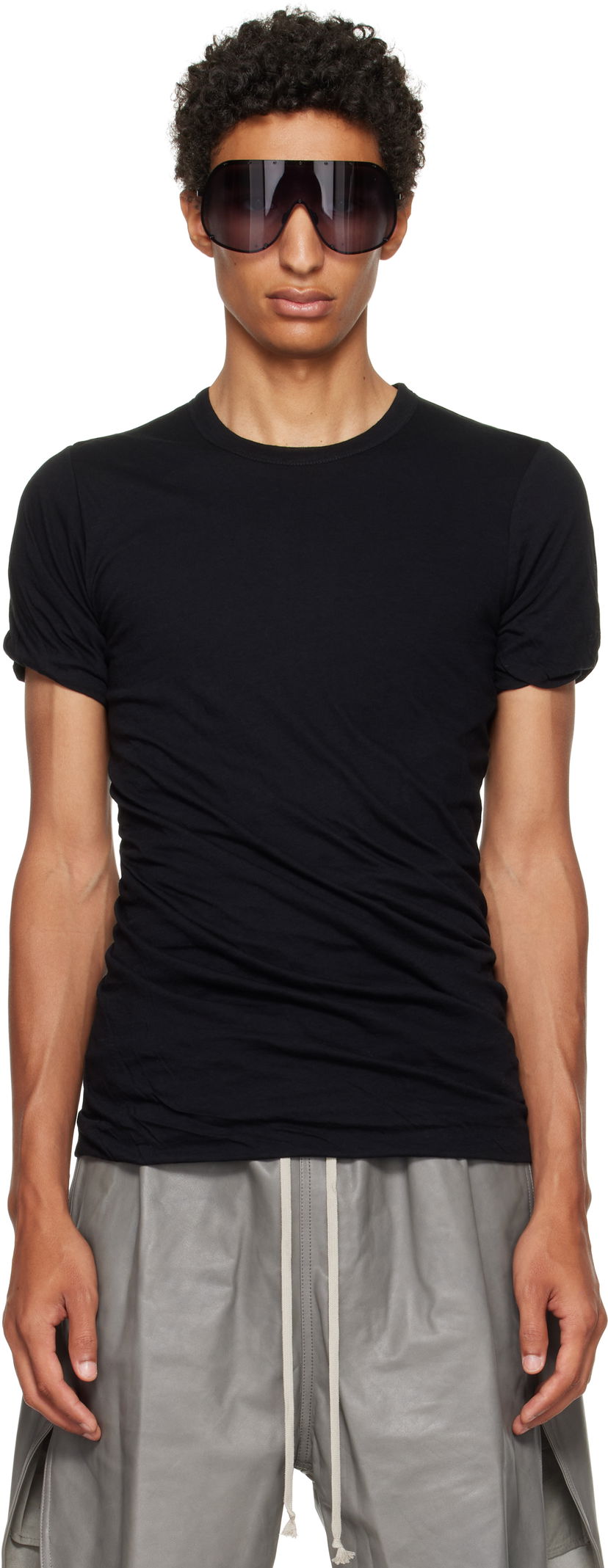 Tričko Rick Owens Rick Owens Concordians Double T-Shirt Čierna | RU02E1256 UCDB