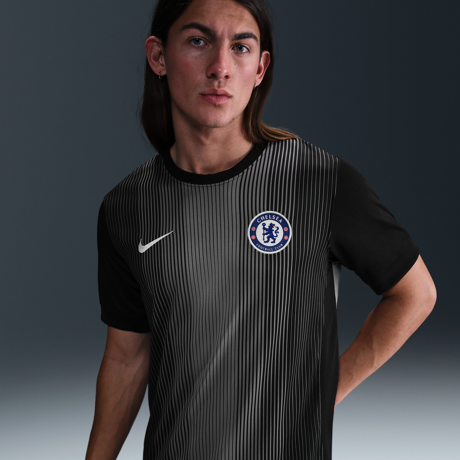 Dres Nike Chelsea FC 2025/26 Stadium Dri-FIT Replica Men's Short Sleeve Goalkeeper Jersey Čierna | HJ4487-011, 0