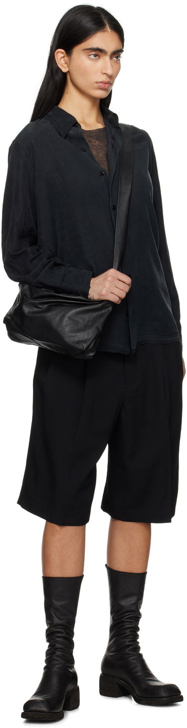 Taška cez rameno Yohji Yamamoto Yohji Yamamoto Puff Leather Shoulder Bag Čierna | DA-I77-791, 3