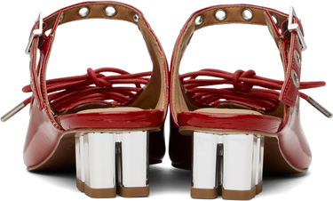 Tenisky a topánky GANNI GANNI Lace-Up Mules Červená | S2964, 1