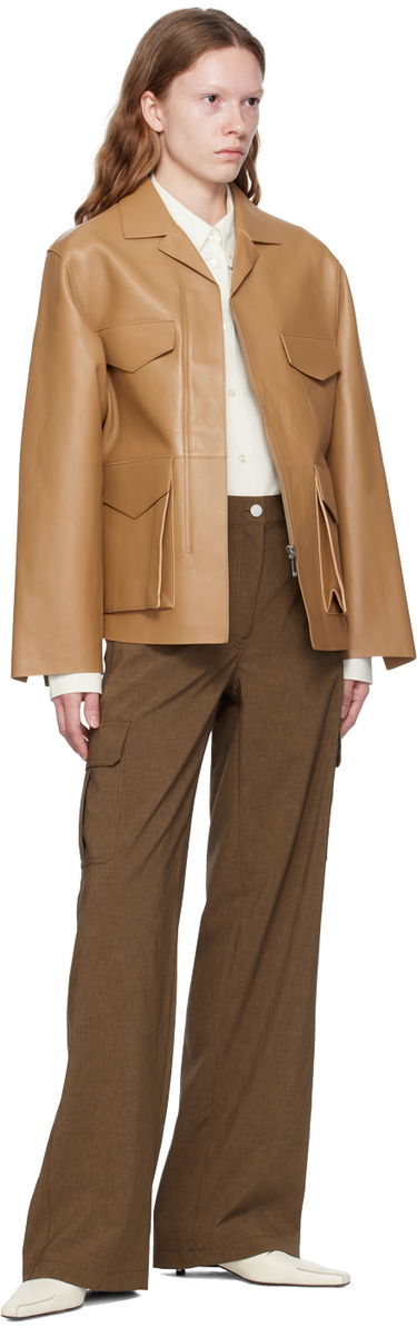 Bunda TOTEME Army Leather Jacket Béžová | 233-108-737, 3