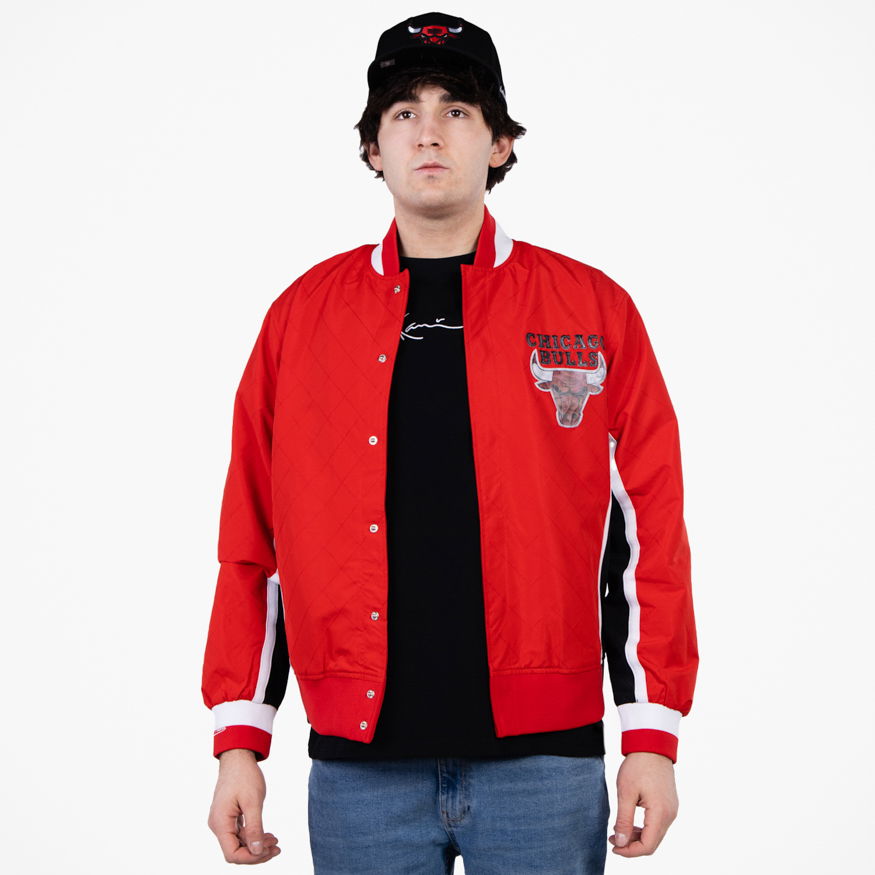 Bomber bunda Mitchell & Ness 75th Anniversary Warm Up Jacket Chicago Bulls Červená | OJBF1201-CBUYYPPPRED1, 0