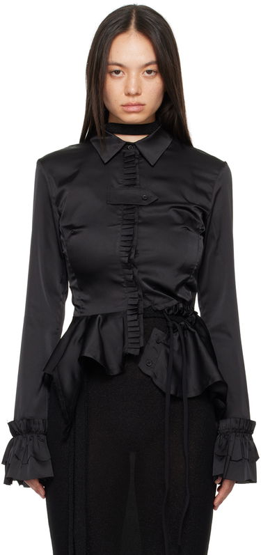 Košeľa Ottolinger Ottolinger Ruffled Satin Blouse Čierna | 1110105921, 0