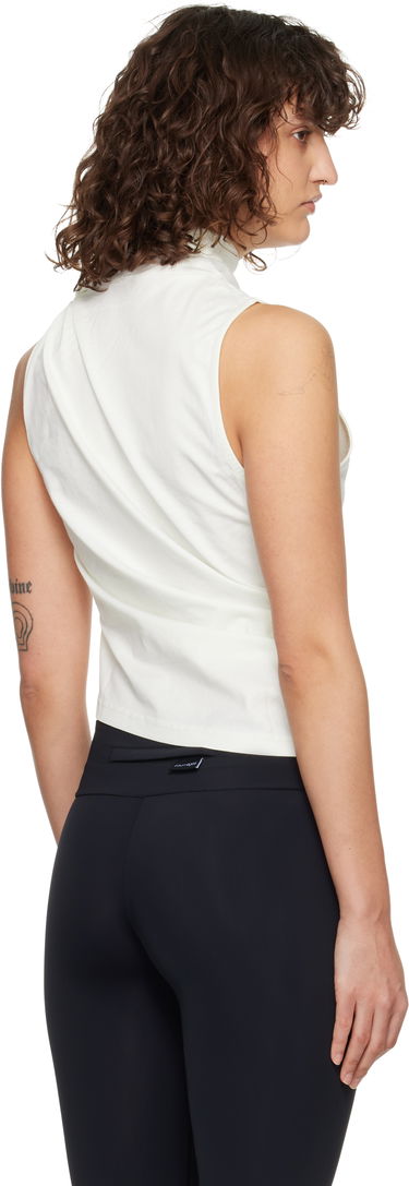 Tielko Courrèges Courrèges Draped Jersey Tank Top Biela | 125JDE125JS0107, 2