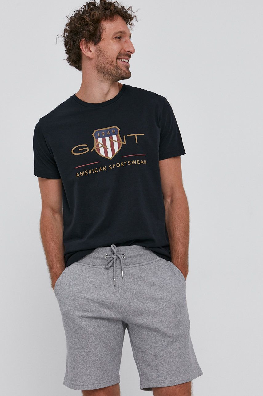 Tričko GANT Cotton Tee Čierna | 2003099, 0