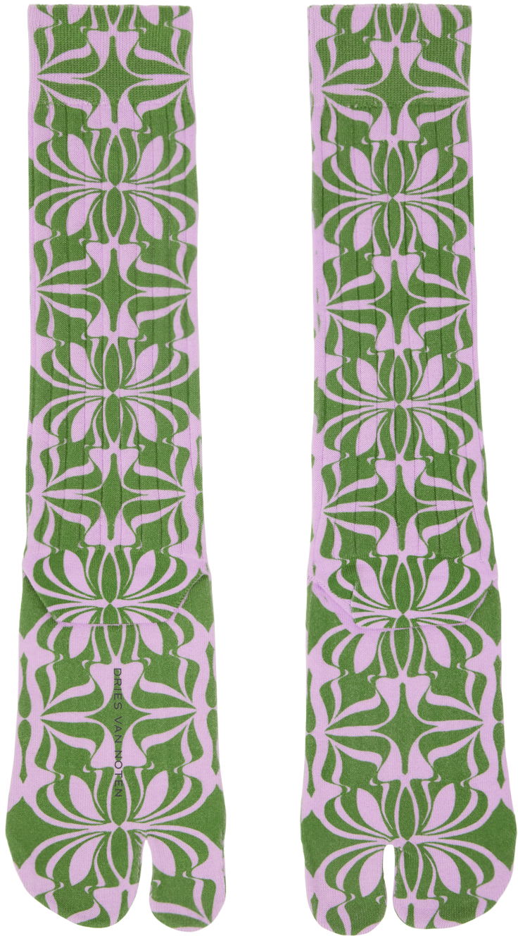 Dries Van Noten Printed Tabi Socks