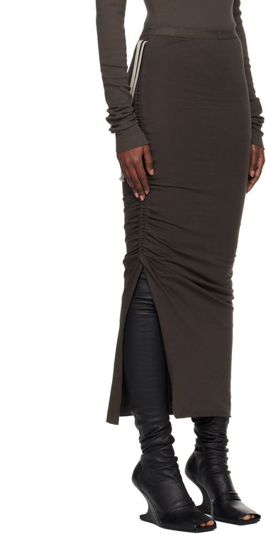Sukňa Rick Owens DRKSHDW Concordians Soft Edfu Midi Skirt Hnedá | DS02E7335 RN, 1