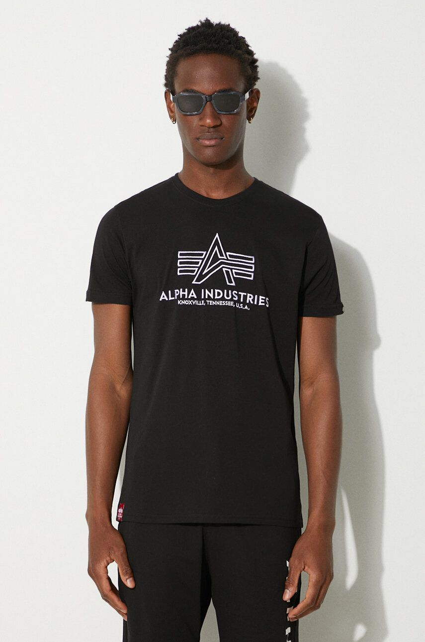 Tričko Alpha Industries T-Shirt With Print Čierna | 118505.95, 0