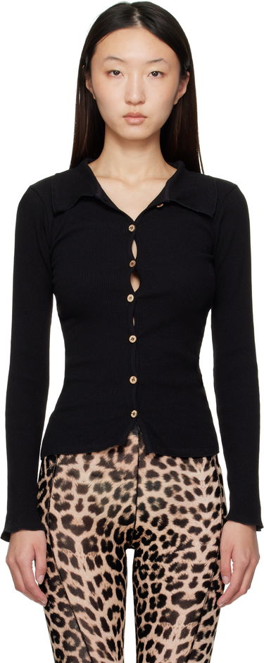 Košeľa Baserange Baserange Iso Ribbed Knit Top Čierna | TTIS-RCR-AU25, 0