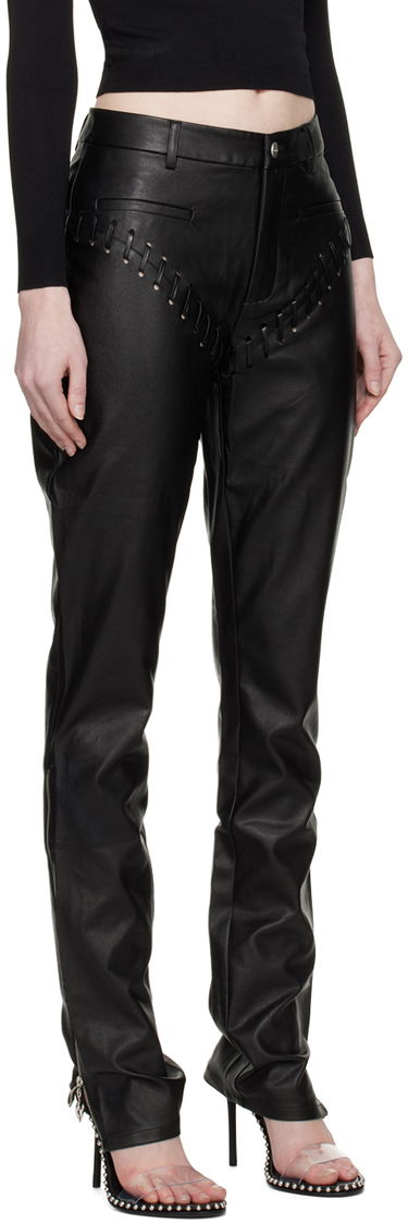 Nohavice Miaou Miaou Hannah Jewett Edition Faux-Leather Trousers Čierna | 1031PUBLK, 1