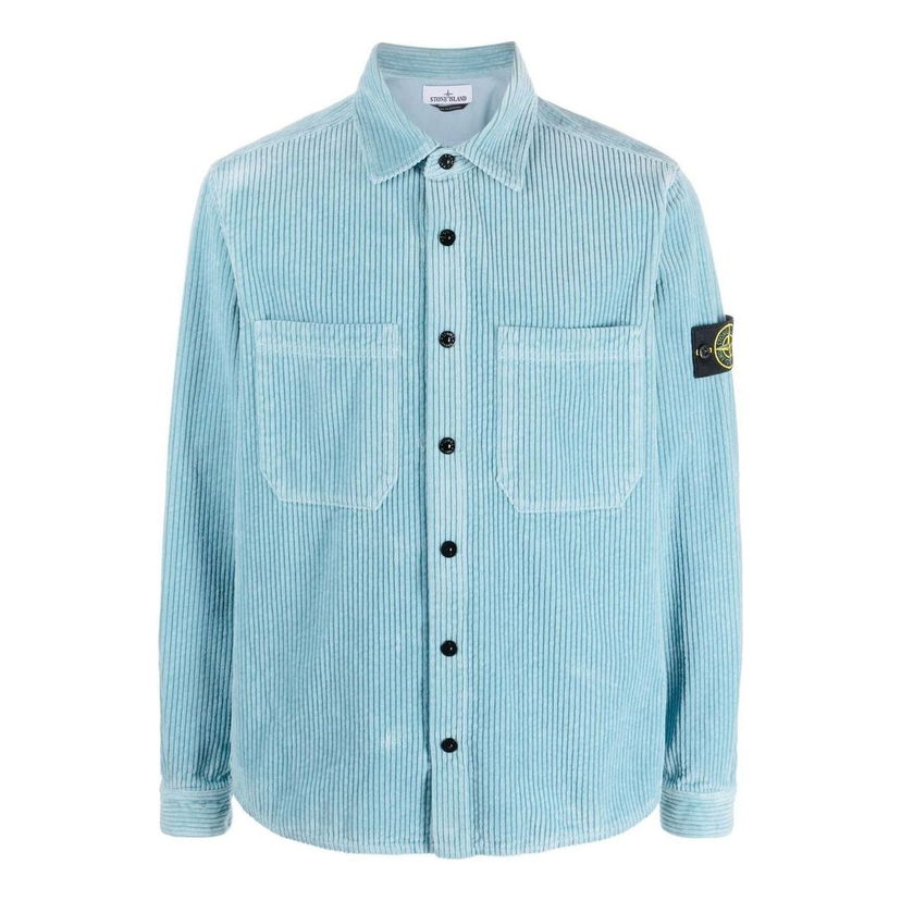 Košeľa Stone Island Corduroy Overshirt Modrá | 791511311-V0041