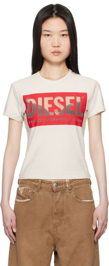 Tričko Diesel T-shirt Slim Fit Graphic Print Biela | A17082 0SHAY, 0