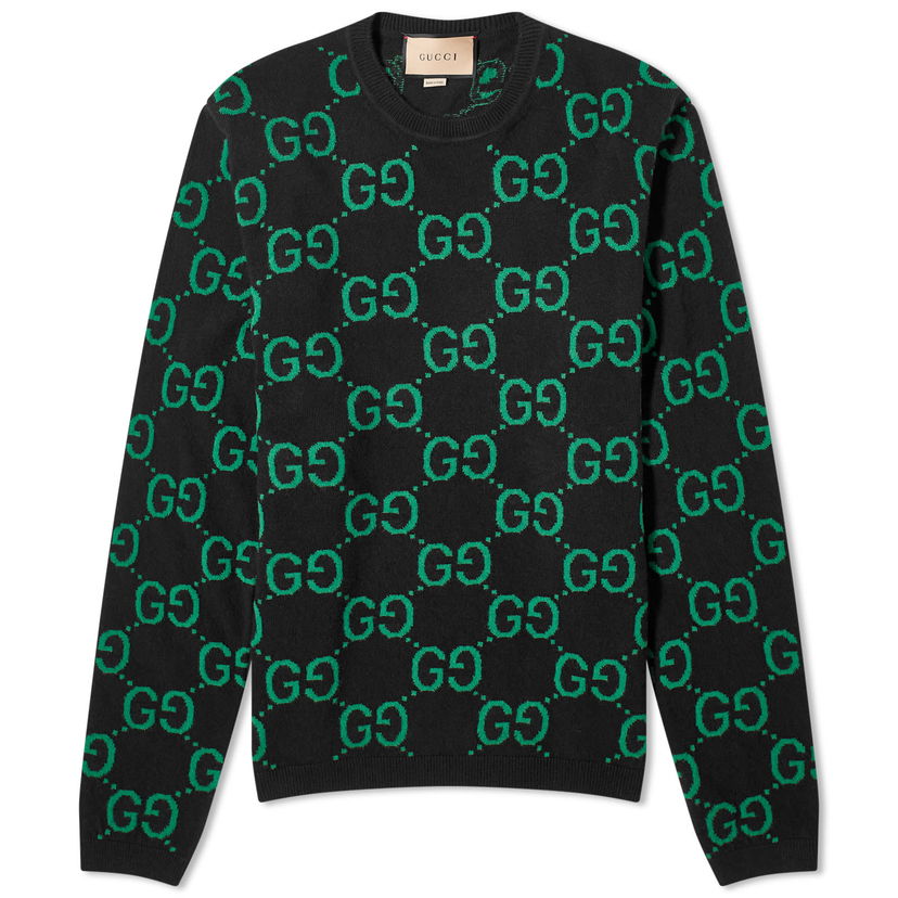 Sveter Gucci Jumbo GG Jacquard Crewneck Čierna | 692900-XKCC5-1064