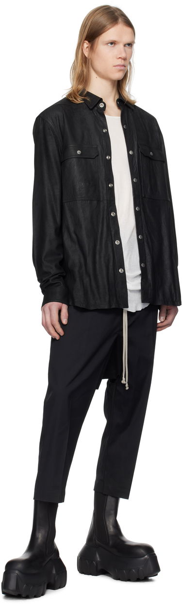 Nohavice Rick Owens Rick Owens Hollywood Drawstring Cropped Trousers Čierna | RU01E5381 TE, 3