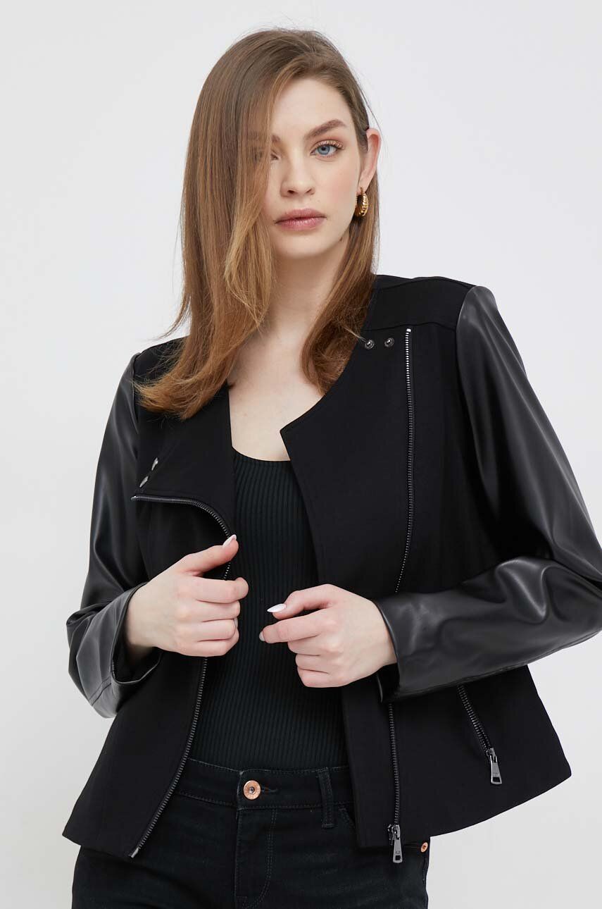 Bunda DKNY Moto Jacket Čierna | P3ACTQBZ, 0