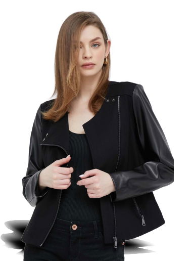 Bunda DKNY Moto Jacket Čierna | P3ACTQBZ