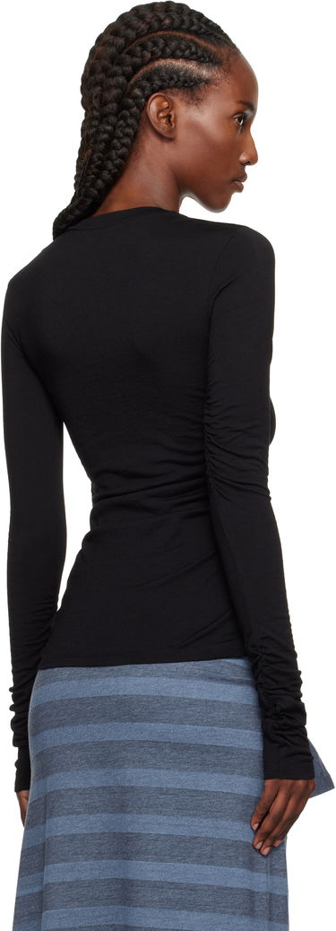 Tričko OUR LEGACY Our Legacy Strain Slim Longsleeve T-Shirt Čierna | W4256SIB, 2