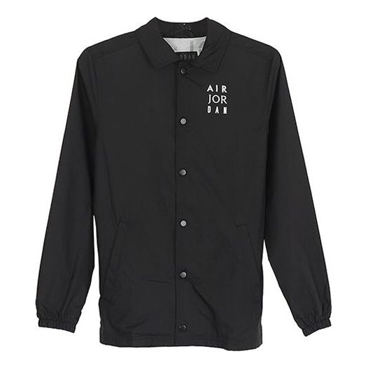 Vetrovka Jordan Jordan Jumpman Coaches Lapel Coach Jacket Čierna | AJ6796-010