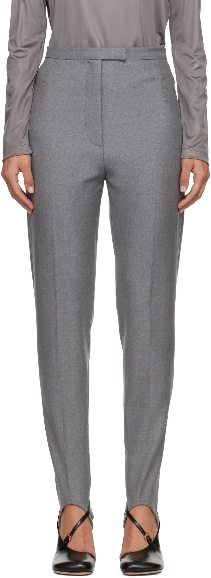 Nohavice Dries Van Noten Dries Van Noten Stirrup Trousers Šedá | 252-010950-2061