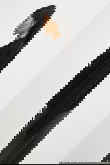 Sveter Carhartt WIP Michigan Ribbed Knit Collared Wool Blend Sweater Čierna | I035379.89XX, 1