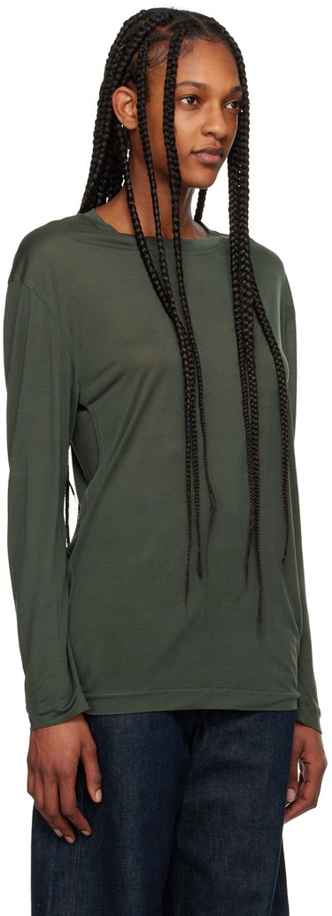 Tričko LEMAIRE Soft Long Sleeve T-Shirt Zelené | TO1171 LJ1011, 1