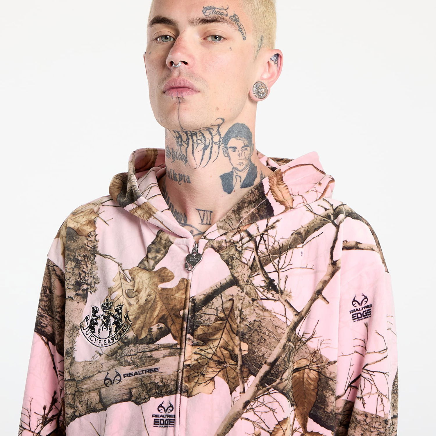 Mikina Pleasures PLEASURES Realtree Velour Hoodie Ružová | P25JC001-PINK, 1