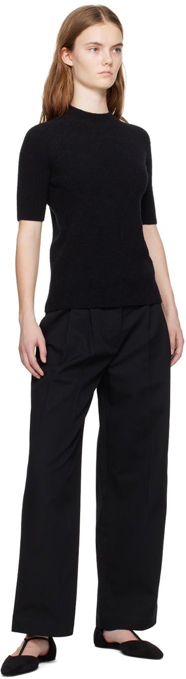 Tričko TOTEME Raglan Short Sleeve T-Shirt Čierna | 242-WRT2204-YA0043, 3