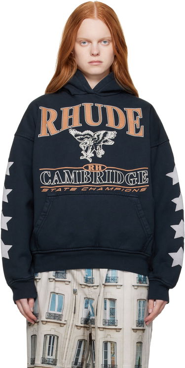 Mikina Rhude Rhude 'Cambridge State Champions' Graphic Hoodie Navy | RHPF25HO10012, 0