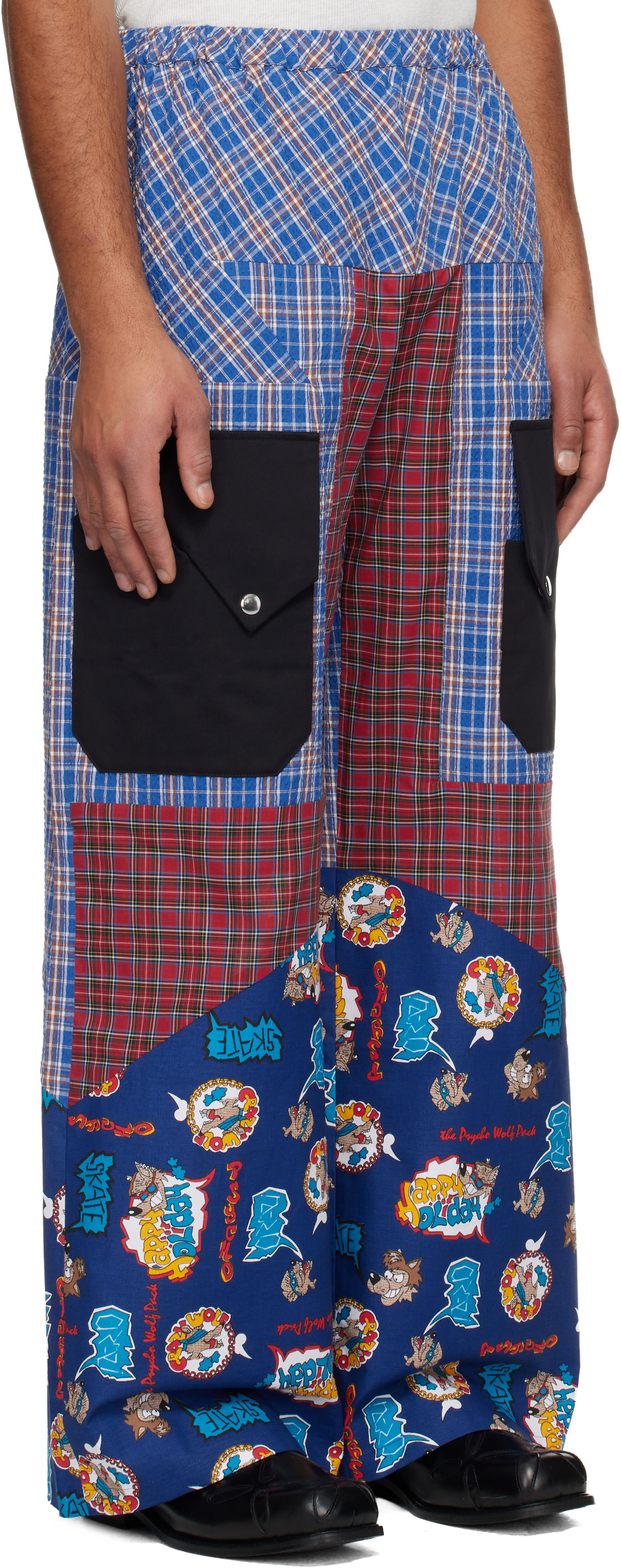 Cargo nohavice Chopova Lowena Chopova Lowena Vega Cartoon Patchwork Cargo Trousers Rôznofarebný | 4053, 1