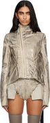 Concordians Naska Gary Metallic Crinkled Denim Jacket