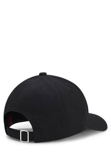 Šiltovka BOSS Cotton-twill cap with stacked-logo lettering Čierna | 50533427, 1