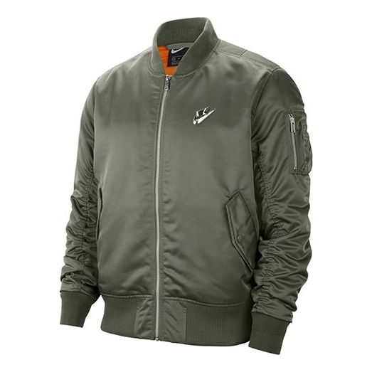 Bomber bunda Nike NSW Punk 3D Logo Aviator Jacket Zelené | CZ1670-380