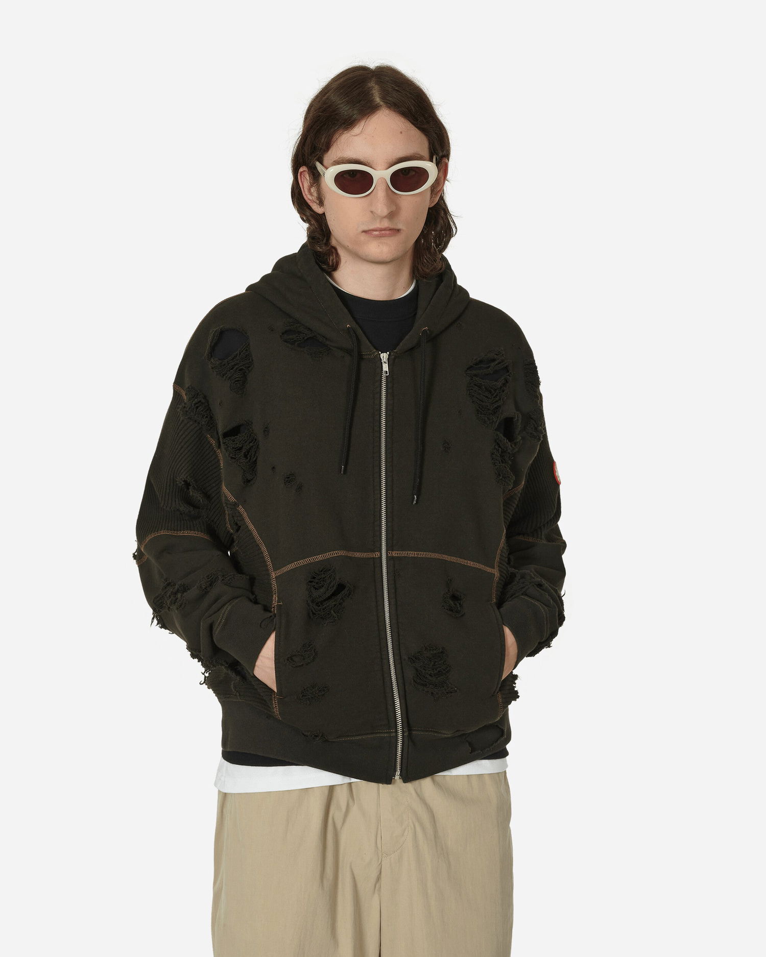 Mikina Cav Empt Plague Wide Rib Cut Zip Hooded Sweatshirt Čierna | CES23CS16 001, 0