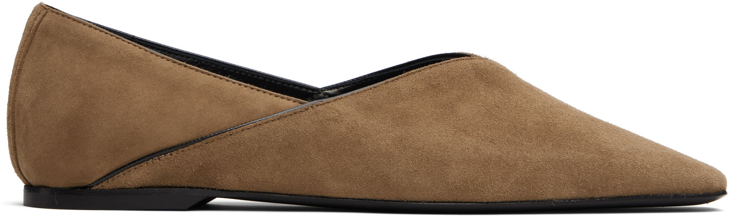 Oblečenie TOTEME TOTEME Everyday Suede Ballerina Flats Hnedá | 253-WAS2759-LE0071, 0