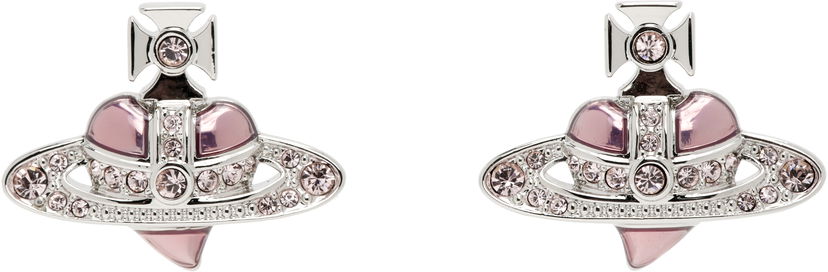 Náušnice Vivienne Westwood Diamante Orb and Cross Earrings Ružová | 6201033K-02P686-