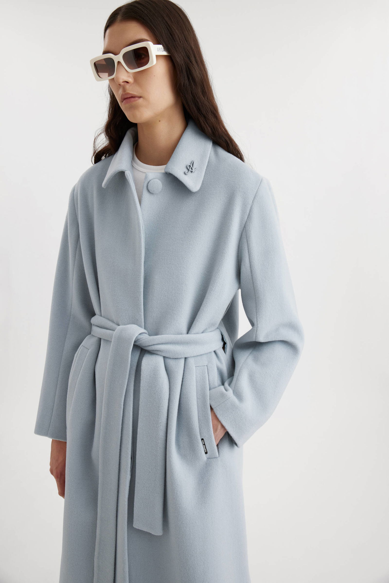 Wool Coat With Belt