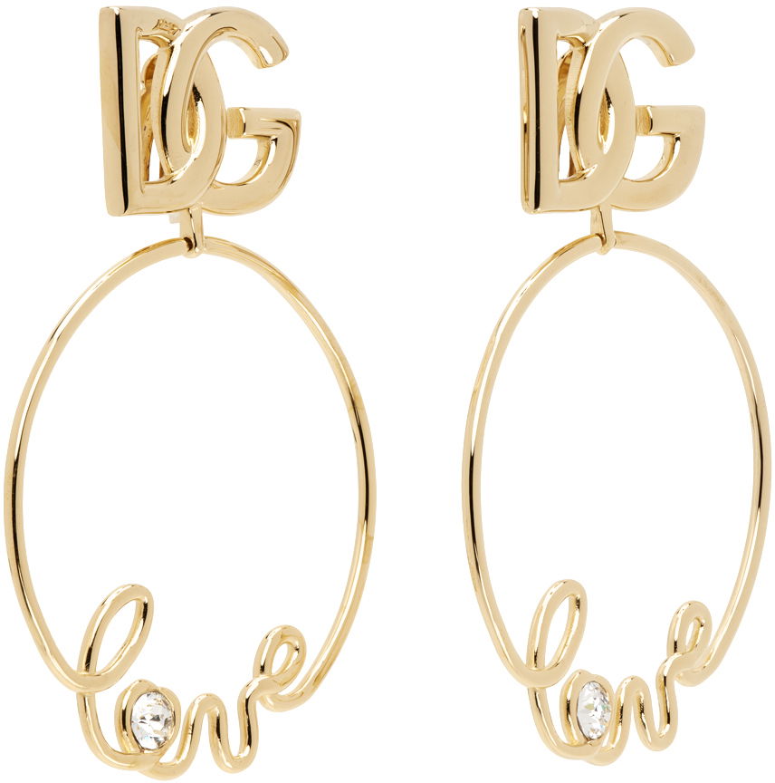Náušnice Dolce & Gabbana Gold Drop Earrings Metalická | WEP2L8 W1111, 1