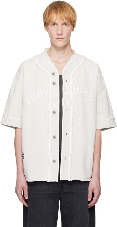 Košeľa WOOYOUNGMI WOOYOUNGMI Baseball Logo Shirt Biela | W251SH32, 0