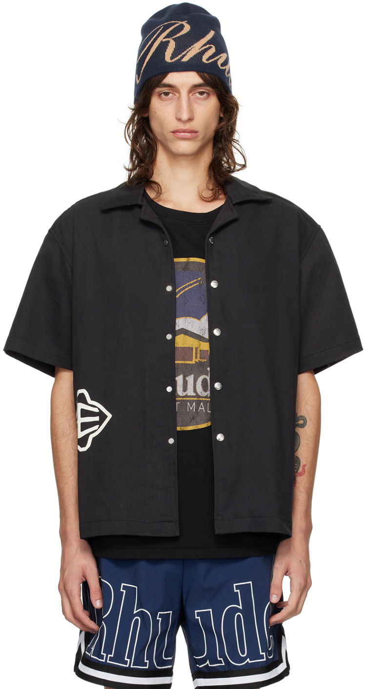 Košeľa Rhude Black Cross Logo Shirt Čierna | RHPF24SR03320, 0