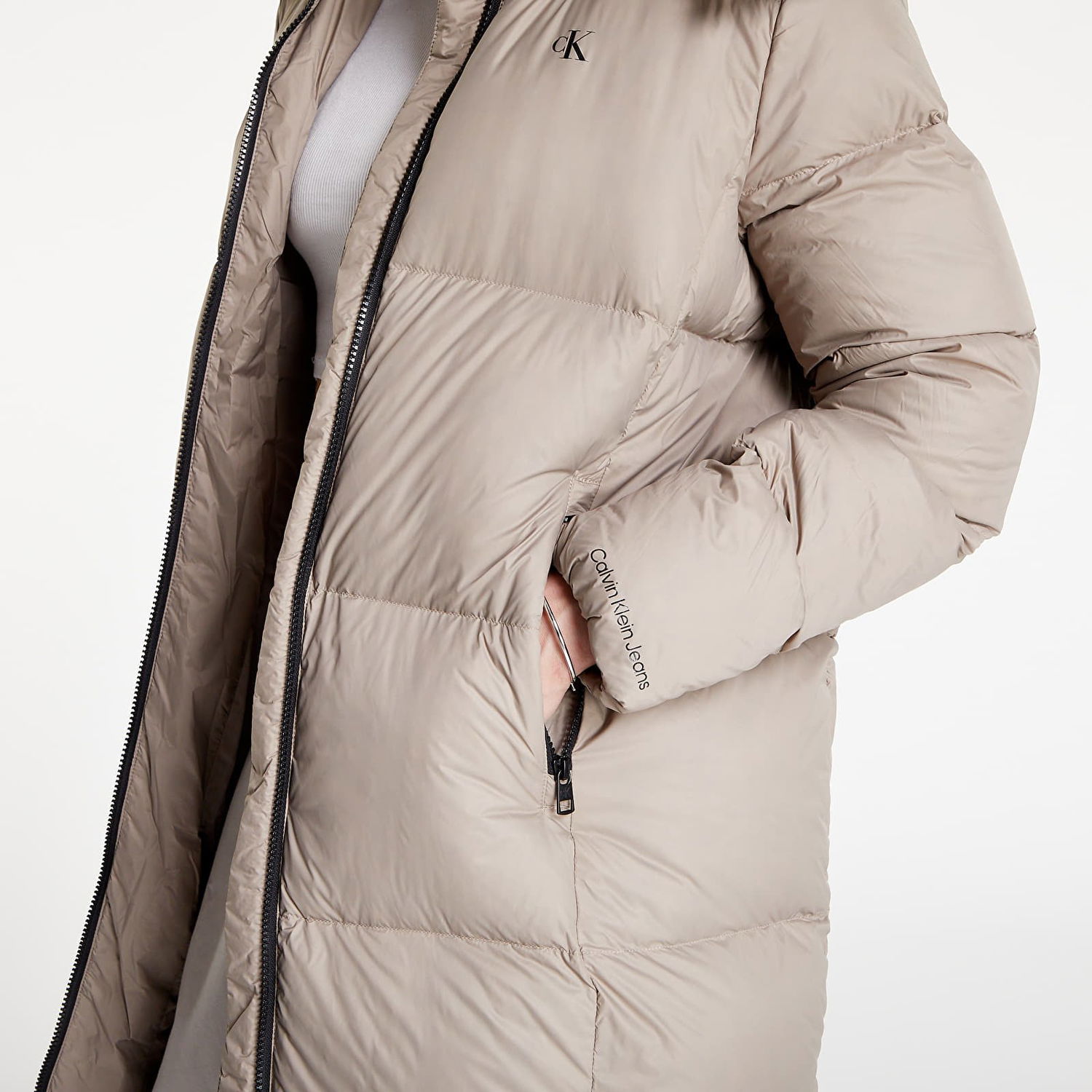 Prešívaná bunda CALVIN KLEIN Ck Mw Down Coat Long Puffer Šedá | J20J219820 A03, 1
