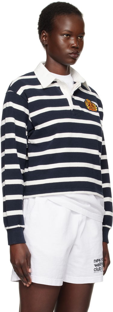 Polo tričko Sporty & Rich Navy & White Striped Cropped Rugby Polo Navy | ST008506243ST39, 1