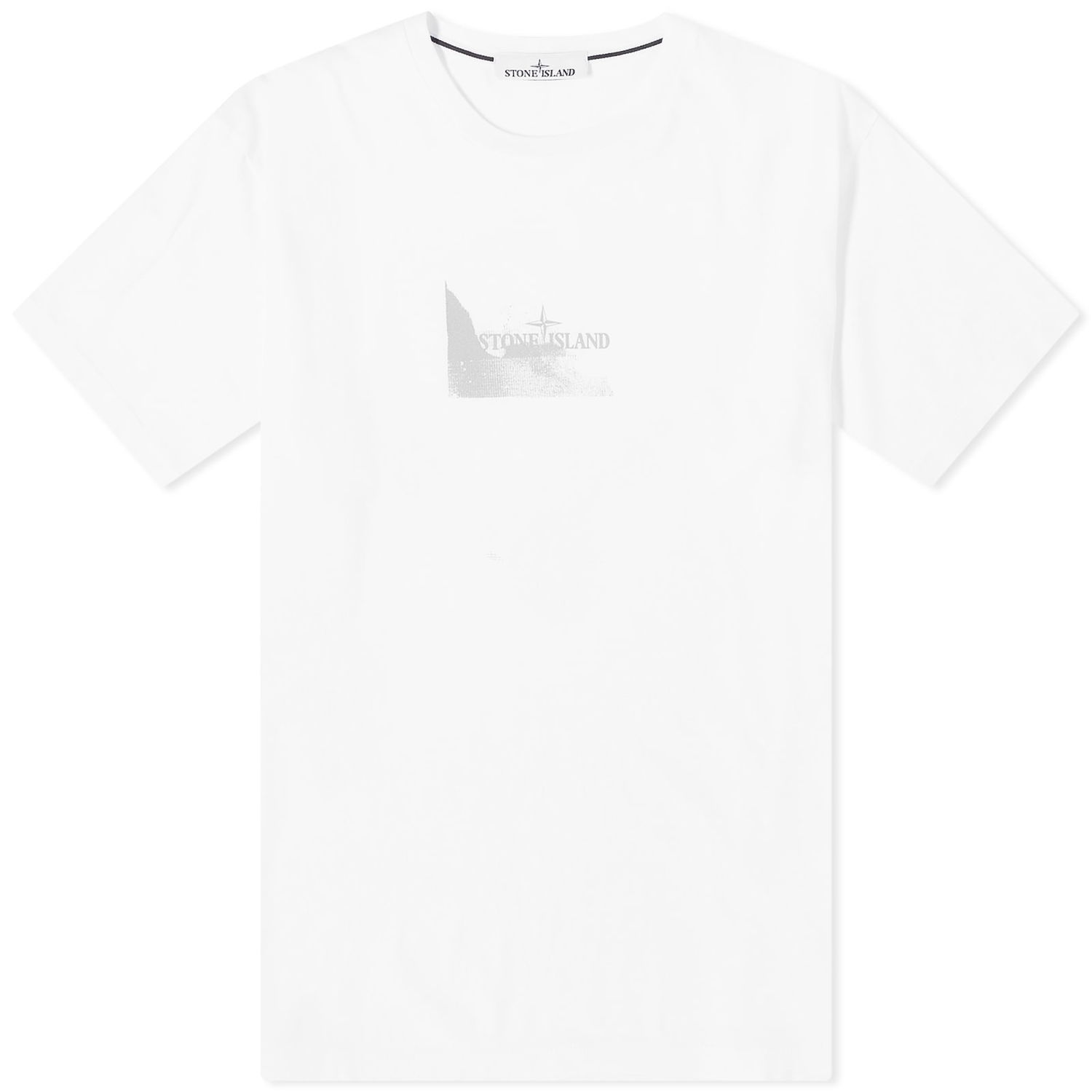 Tričko Stone Island Reflective Badge Print T-Shirt Biela | 80152RC88-V0001, 0
