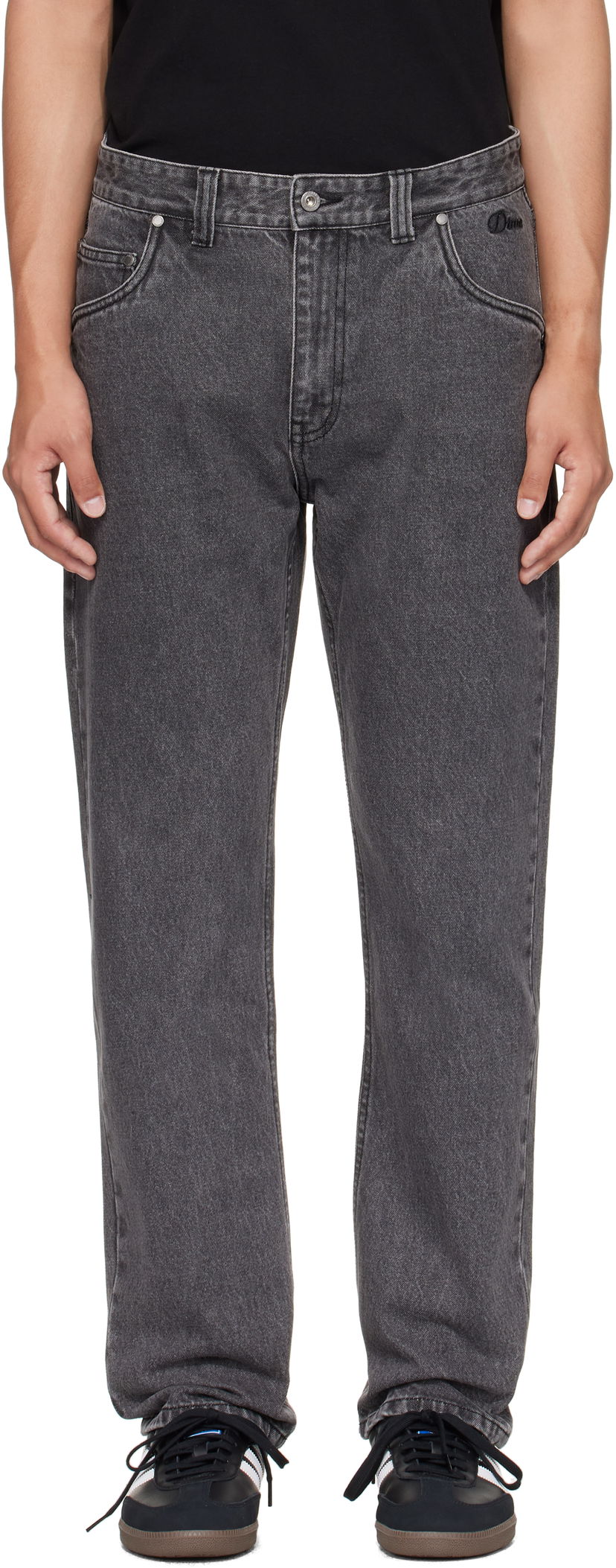 Džínsy Dime Dime Straight Jeans Šedá | DIMEFA2516BLK