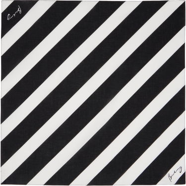 Šál Burberry Striped Cotton Scarf Čierna | 8101581, 0