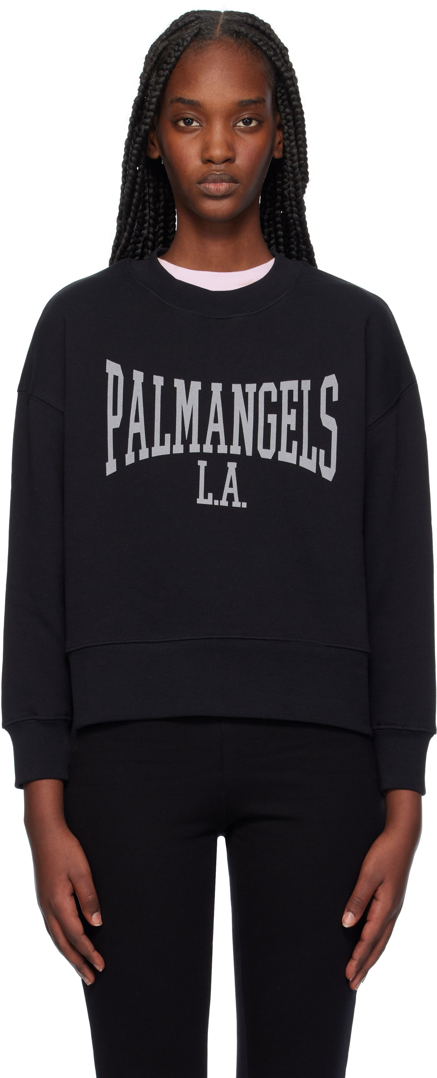 Mikina Palm Angels Crewneck Sweatshirt Čierna | PWBA017F24FLE0011009, 0