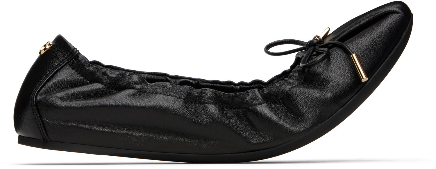Šaty FERRAGAMO Ferragamo Elasticated Ballerina Flats Čierna | 779656, 0