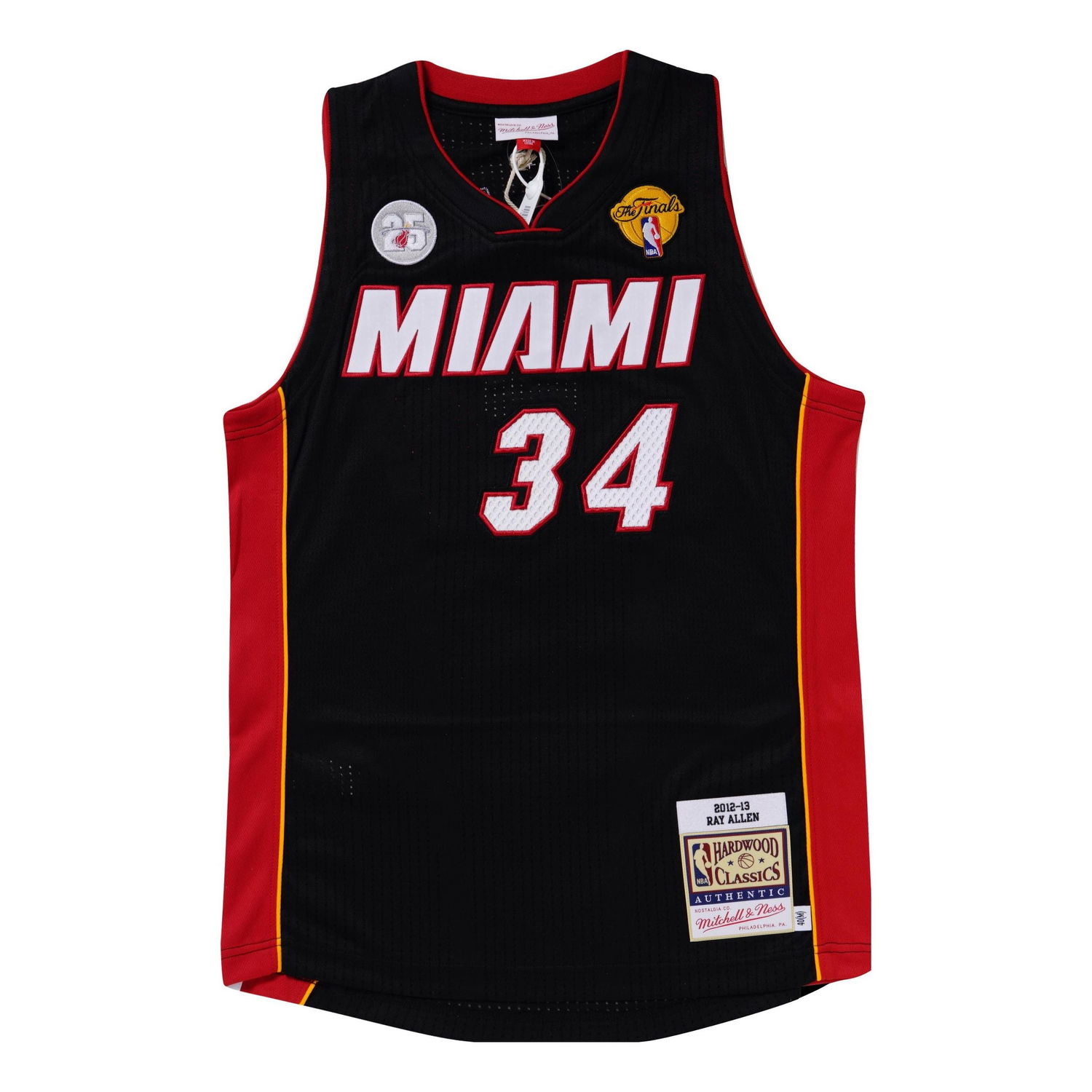 Dres Mitchell & Ness Authentic Miami Heat Ray Allen 2012-13 Jersey Čierna | AJY44943-MHE12RALBLCK, 0