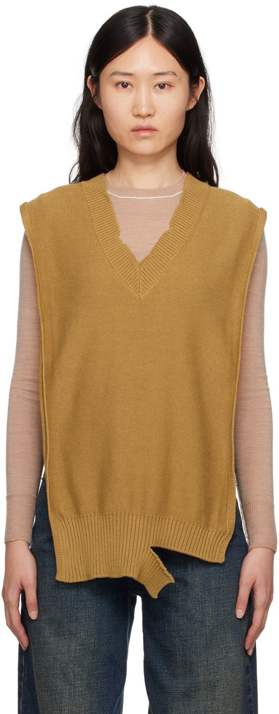 Sveter Maison Margiela MM6 Distressed Stole Béžová | S52TH0052 S18444, 0