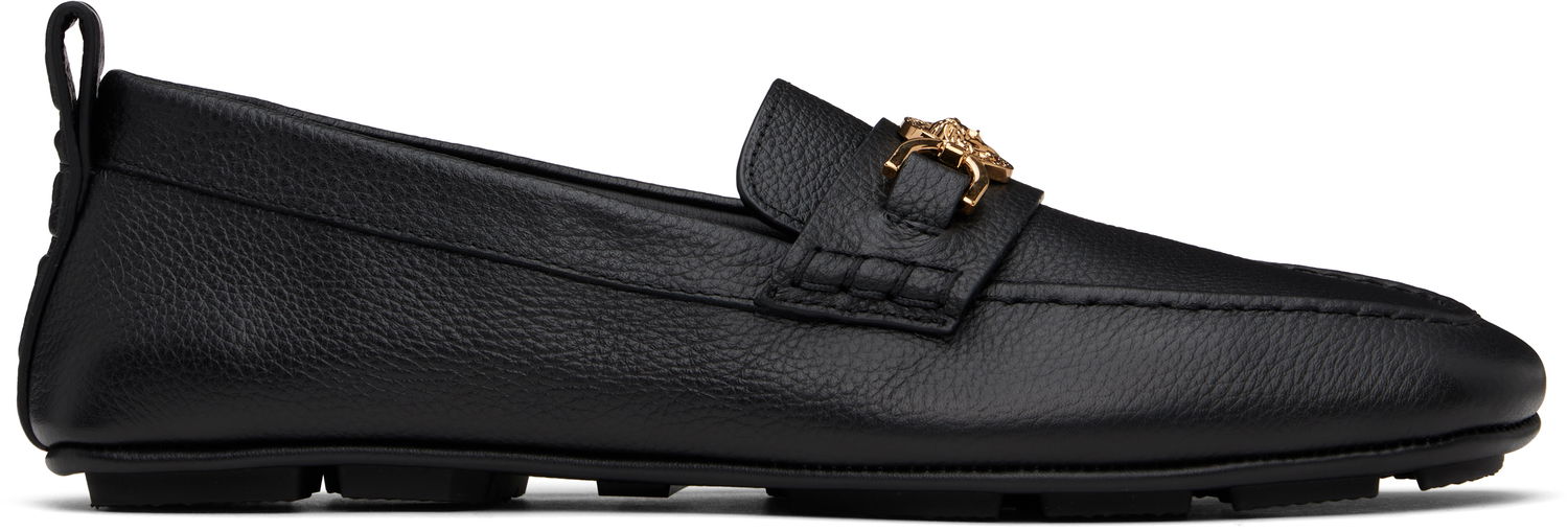 Tenisky a topánky Versace Leather Driver Loafers Čierna | 1017072_1A12110, 0